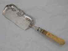 Appraisal: An ivory handled crumb scoop Sheffield gross wt oz