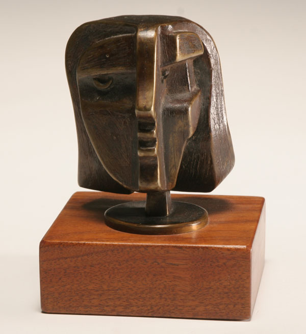 Appraisal: Jim Bass American th Century Three Sided Head cubist female