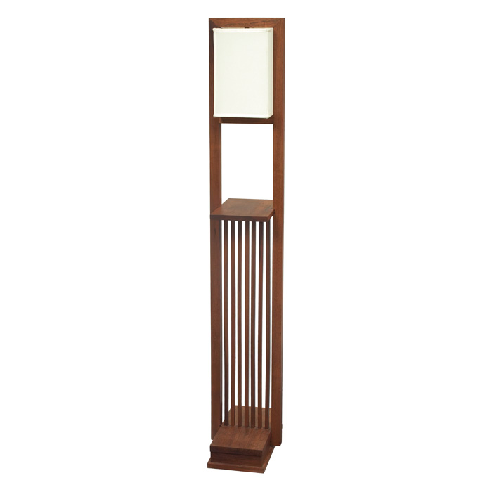 Appraisal: Contemporary Frank Lloyd Wright floor lamp in walnut reproduction of