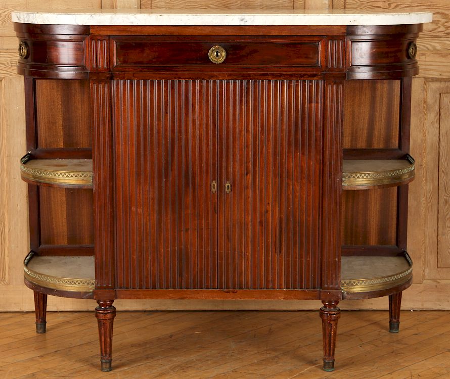 Appraisal: FRENCH LOUIS XVI STYLE MAHOGANY SERVER C A French Louis