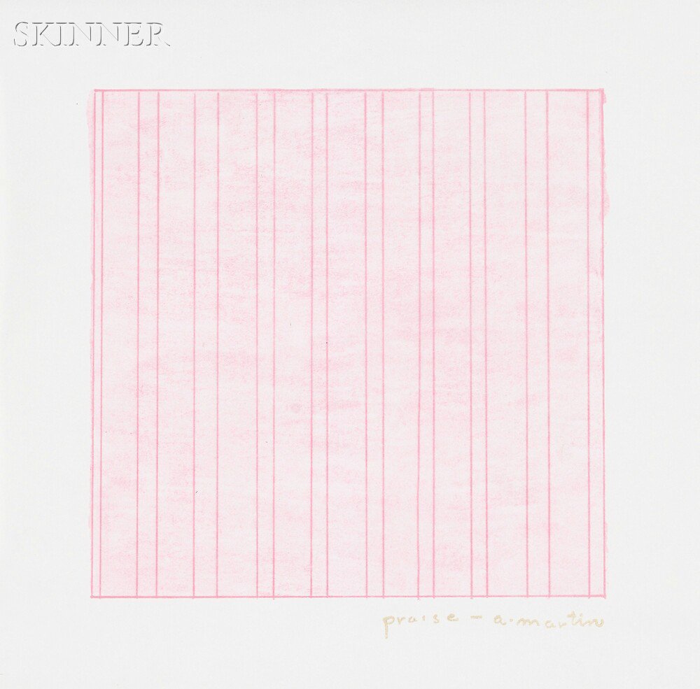 Appraisal: Agnes Martin American - Praise edition of published by Parasol