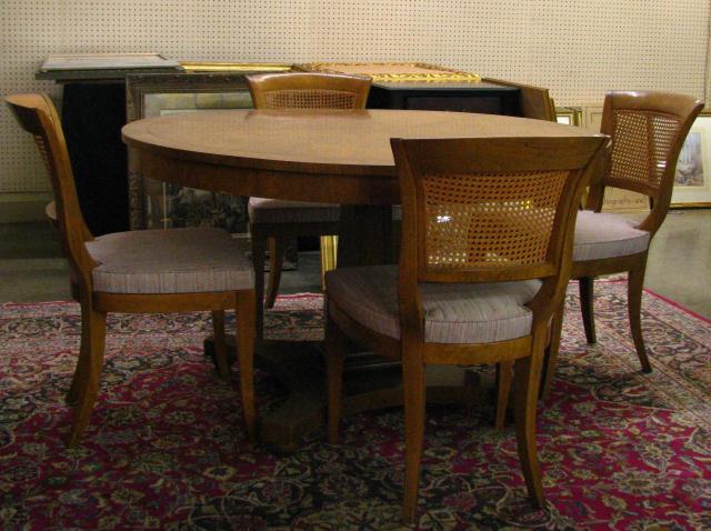 Appraisal: Baker Furniture Co vintage neo-classical dining table with one leaf