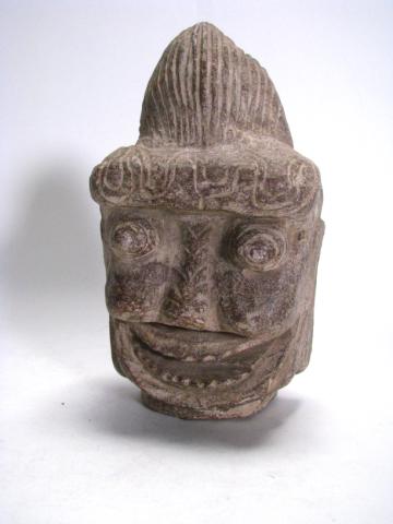 Appraisal: Ancient stone Lohan head size is approximately tall wide and