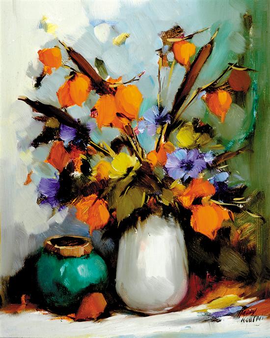 Appraisal: Harry Koolen - Dutch - FLORAL STILL LIFE oil on