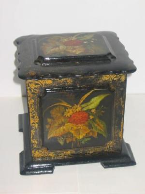 Appraisal: A VICTORIAN PAPIER MACHE JEWEL BOX of oblong form with