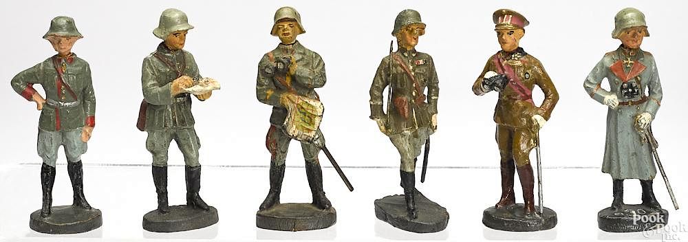 Appraisal: Elastolin painted composition soldiers Elastolin painted composition soldiers seven pieces