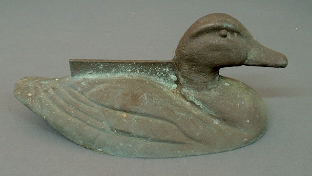 Appraisal: Cast bronze duck boot scrape h x l x w