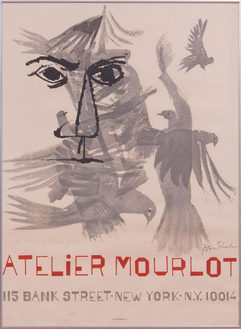 Appraisal: AFTER BEN SHAHN - ATELIER MOURLOT POSTER Offset lithograph in