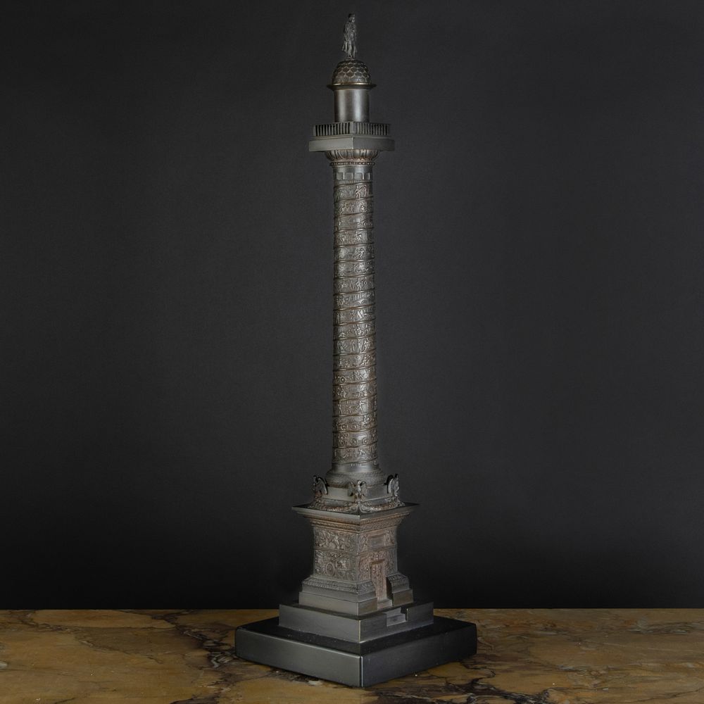 Appraisal: Bronze Model of the Vend me Column on a Black