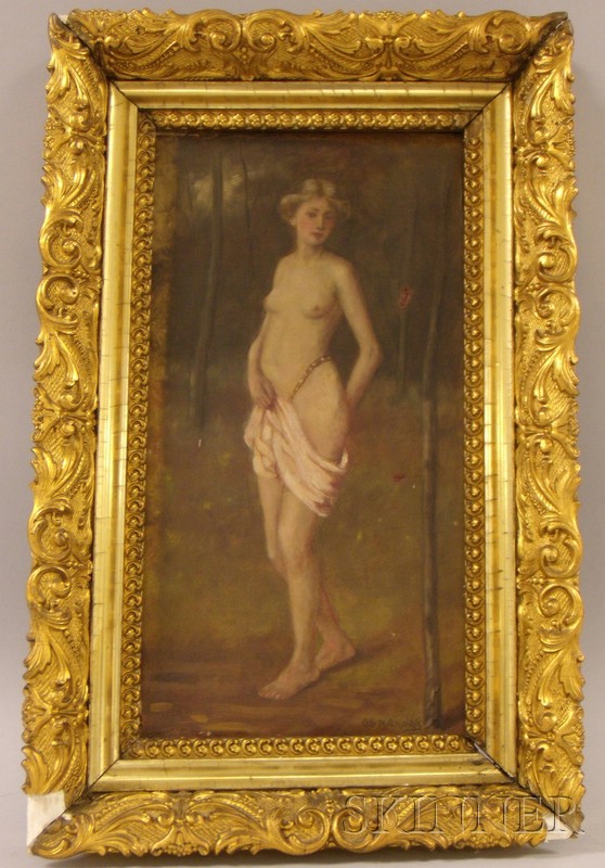 Appraisal: Framed th th Century American School Oil on Canvas Portrait