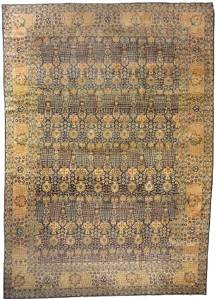 Appraisal: A Tabriz carpet Northwest Persia late th century size approximately