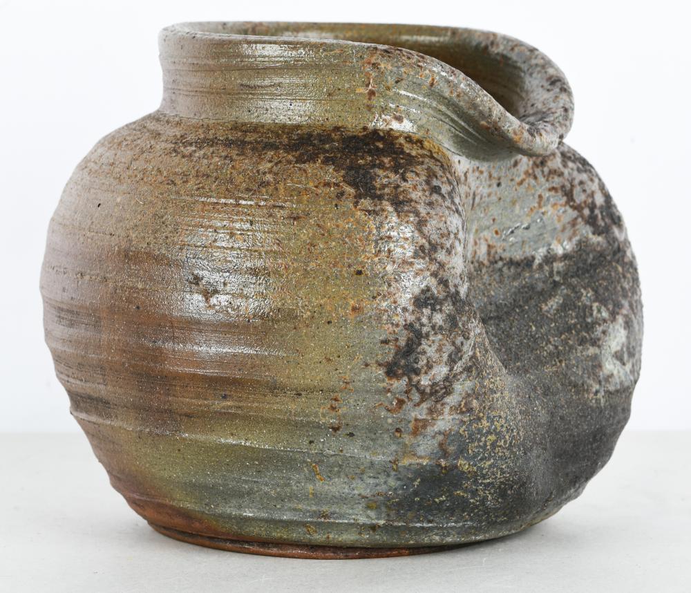 Appraisal: KOREAN BROWN GLAZED JAR inches high Condition