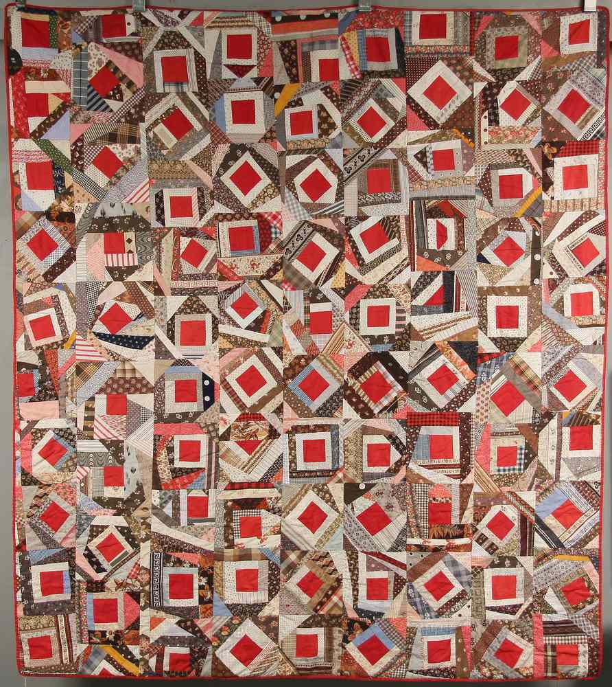 Appraisal: PATCHWORK QUILT - Late th c Patchwork Crazy Quilt in