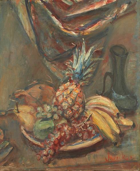 Appraisal: Sigmund Joseph Menkes American - Still Life with Pineapple and