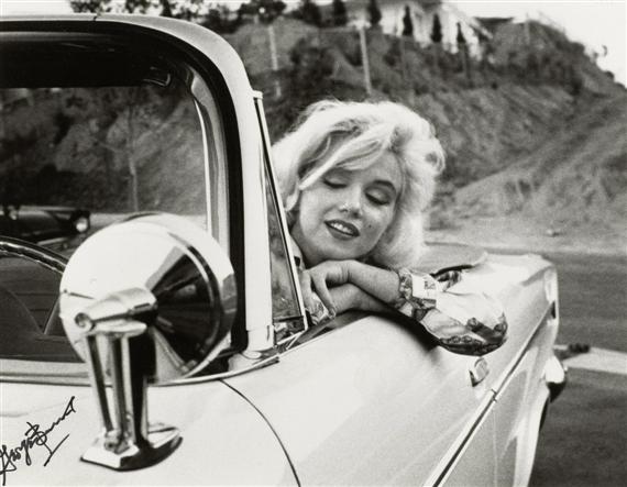 Appraisal: BARRIS GEORGE America Marilyn in a car Silver gelatin print