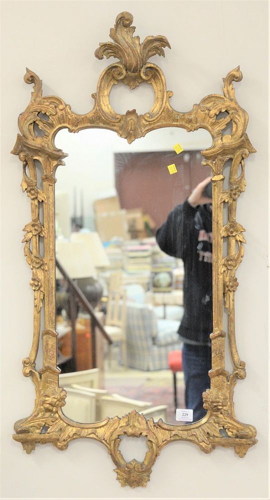 Appraisal: Chinese Chippendale Style Mirror with gilt carved frame Decorative Arts