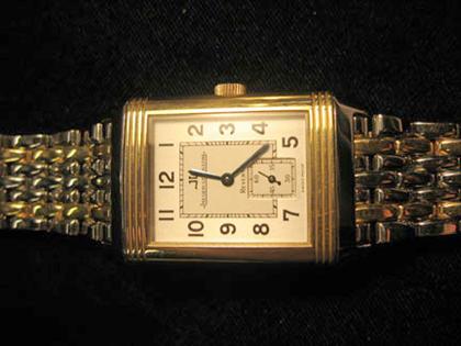 Appraisal: Gentleman's Reverso wristwatch Jagear Le Coultre Rectangular stainless steel case