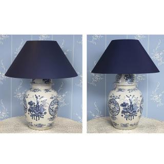 Appraisal: Pair Large Chinese ginger jar lamps Pair Large Chinese ginger