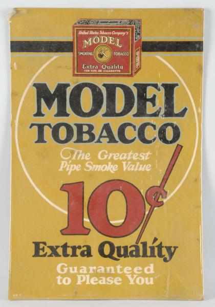 Appraisal: Heavy Cardboard -Cent Model Tobacco Poster Description Bending to four