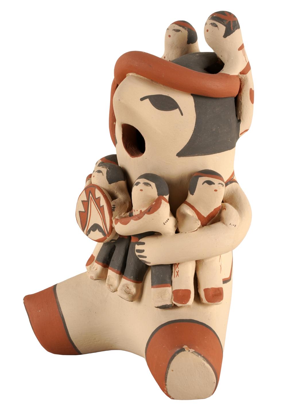 Appraisal: JUDY TOYA STORY TELLER-- JEMEZ PUEBLOpottery signed to underside Provenance