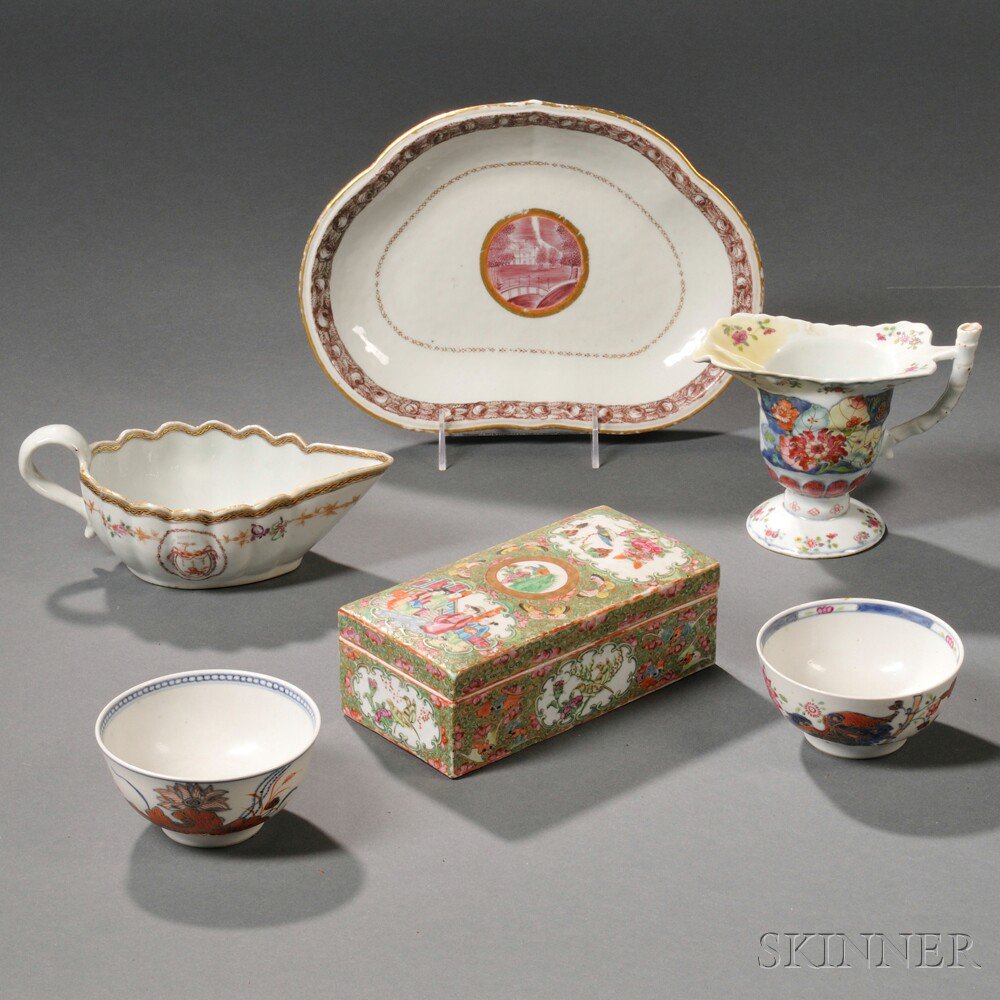 Appraisal: Six Chinese Export Porcelain Items late th to early th