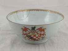 Appraisal: A large Chinese export armorial bowl cm dia c repairs