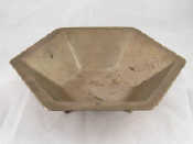 Appraisal: A continental silver German assay hexagonal fruit bowl on three