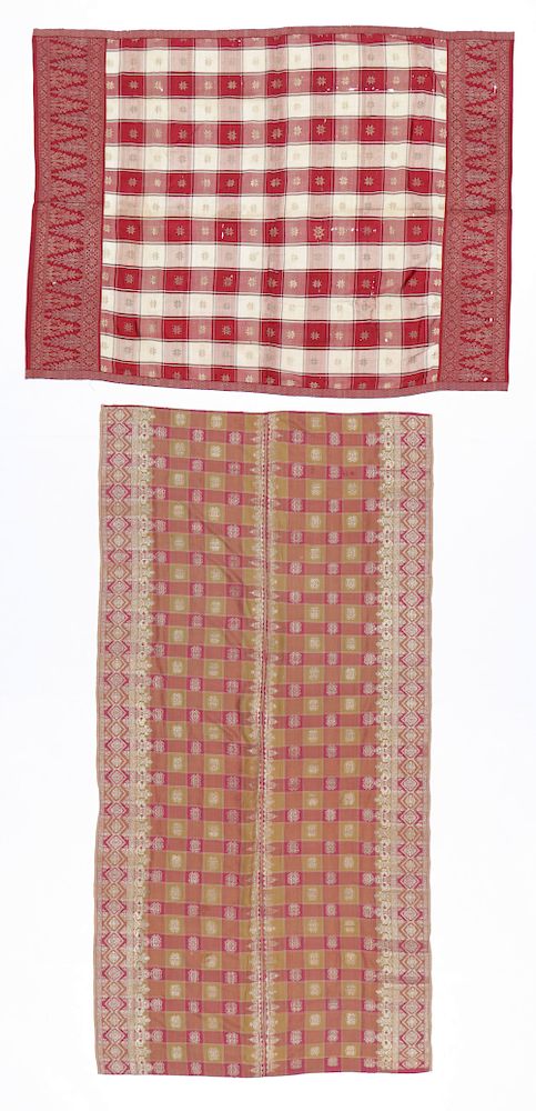 Appraisal: Balinese Songket Textiles Men's hip cloths saput one cotton songket