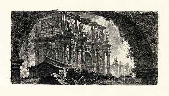 Appraisal: GIOVANNI B PIRANESI Group of etchings from Alcune Vedute di