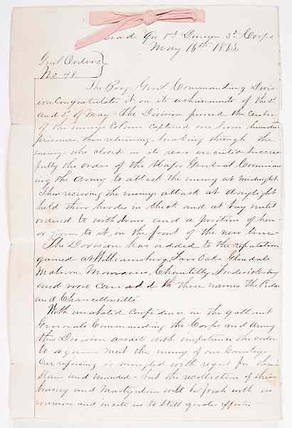 Appraisal: Civil War - Manuscripts Brig General D B Birney st