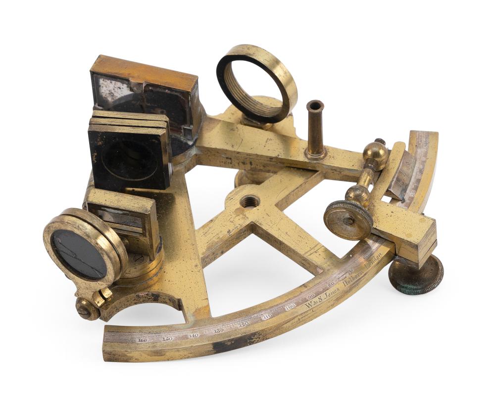 Appraisal: MINIATURE BRASS SEXTANT LONDON CIRCA HEIGHT WIDTH MINIATURE BRASS SEXTANT