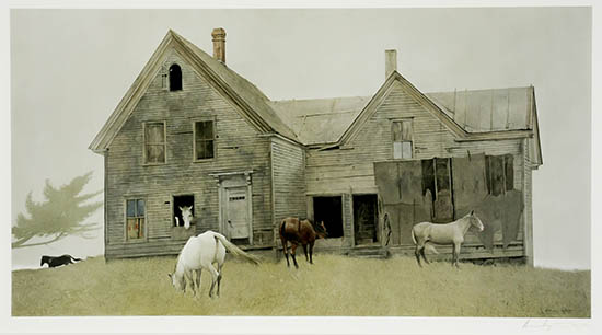 Appraisal: Andrew Wyeth American - Open House Collotype signed Andrew Wyeth