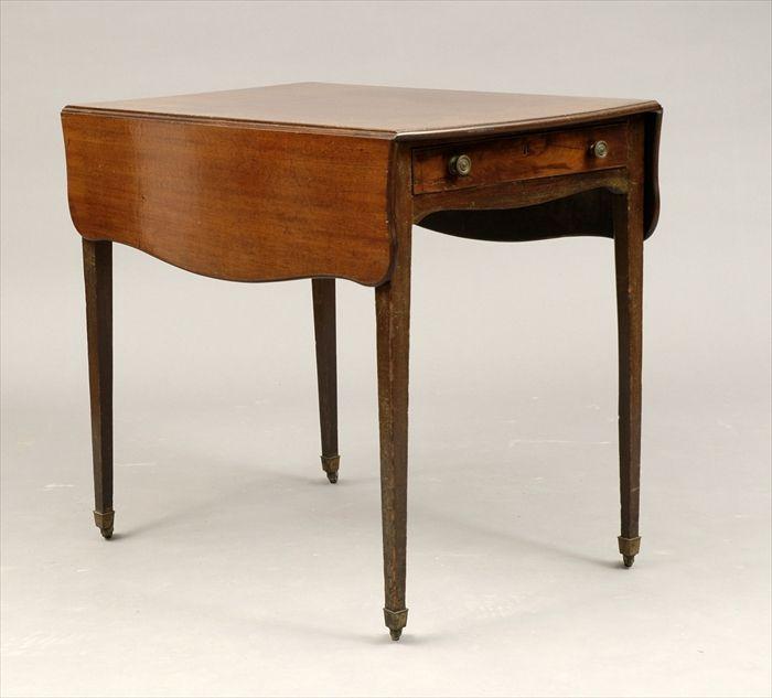 Appraisal: George III Mahogany Drop-Leaf Table x in open x in