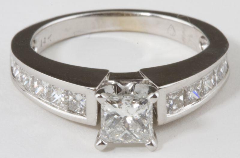 Appraisal: Princess Cut Diamond Engagement Ring consisting of princess cut diamond