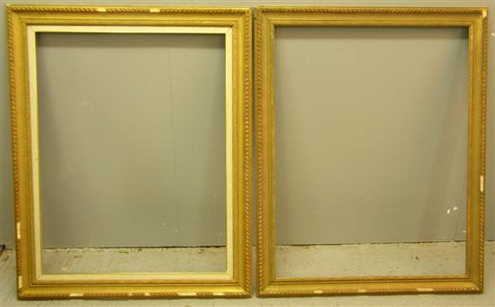 Appraisal: Pair of modern moulded gilt wood and gesso frames with