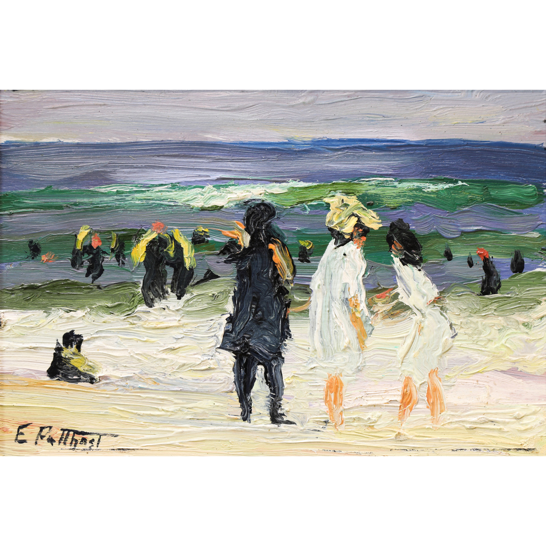 Appraisal: PAINTING EDWARD POTTHAST Edward Henry Potthast American - Untitled Figures