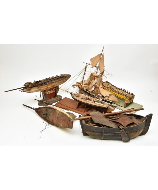 Appraisal: Six assorted pond models and ship models including a U