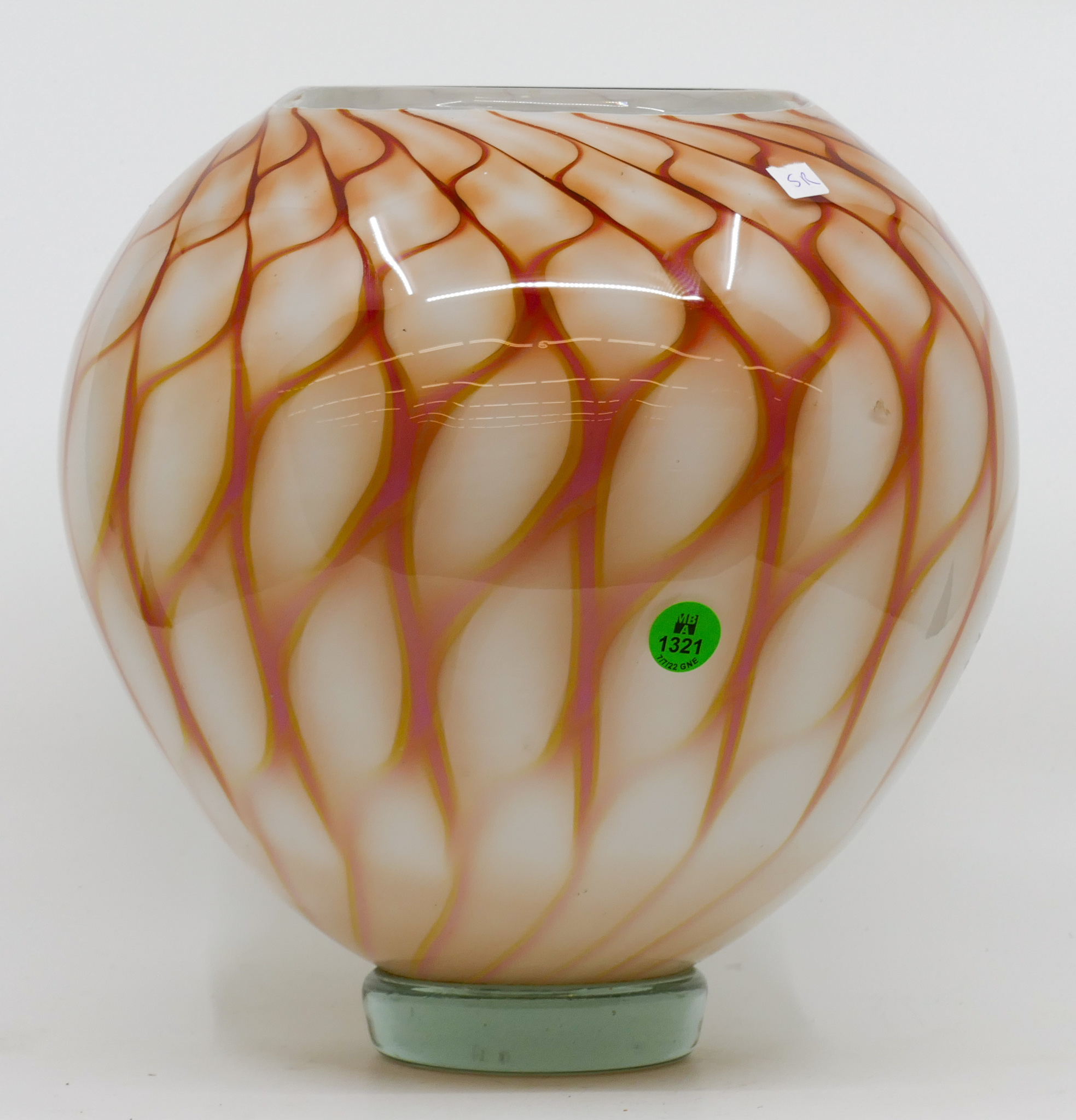 Appraisal: Paul DeSomma and Curtis Brock Pilchuck Glass Vase '' -