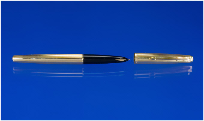 Appraisal: Parker A Parker insignia broad nib in long metal box