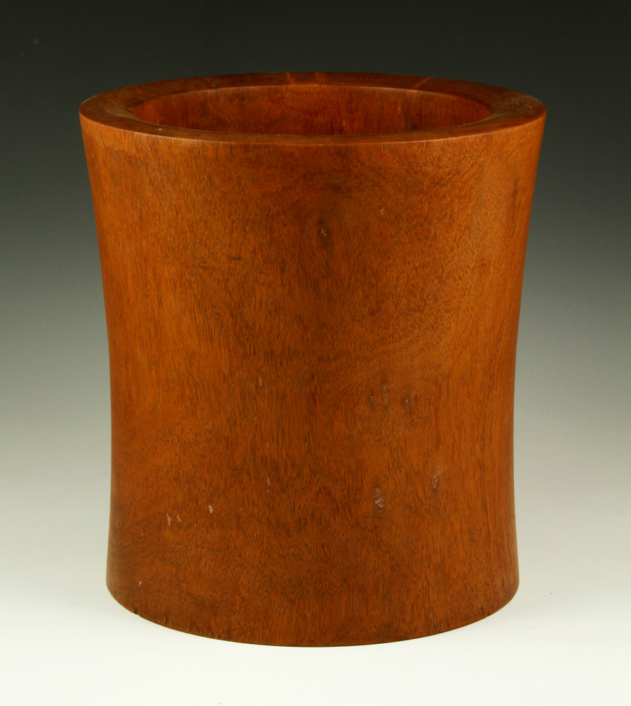 Appraisal: - Chinese Huanghuali Brush Pot Chinese brush pot huanghuali wood