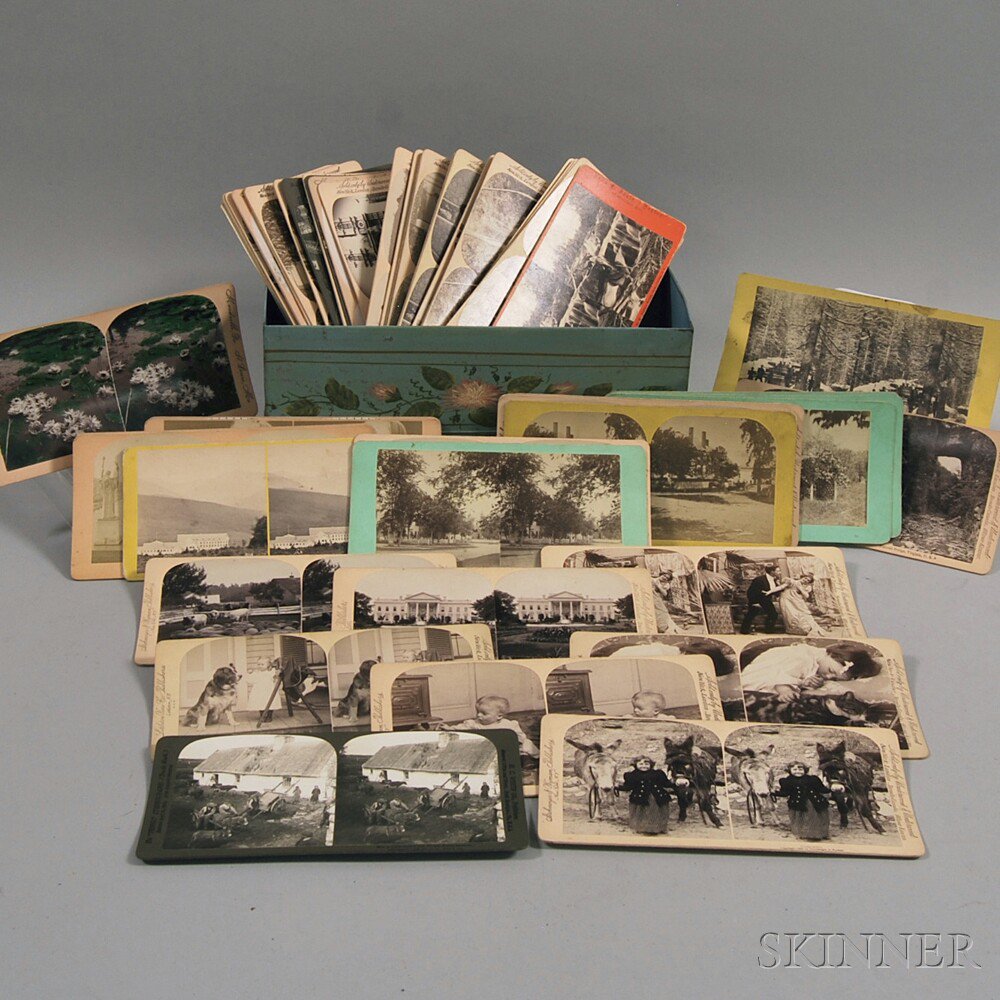 Appraisal: Group of Stereoscopic Cards topics including Columbian Exposition New England