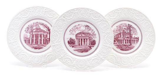 Appraisal: A Set of Thirteen Wedgwood Creamware University of Virginia Plates