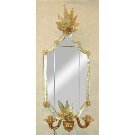 Appraisal: Venetian Glass Girandole Mirror Estimate -