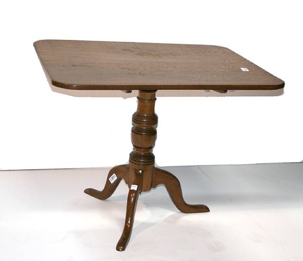 Appraisal: A George III mahogany tilt top tea table third quarter