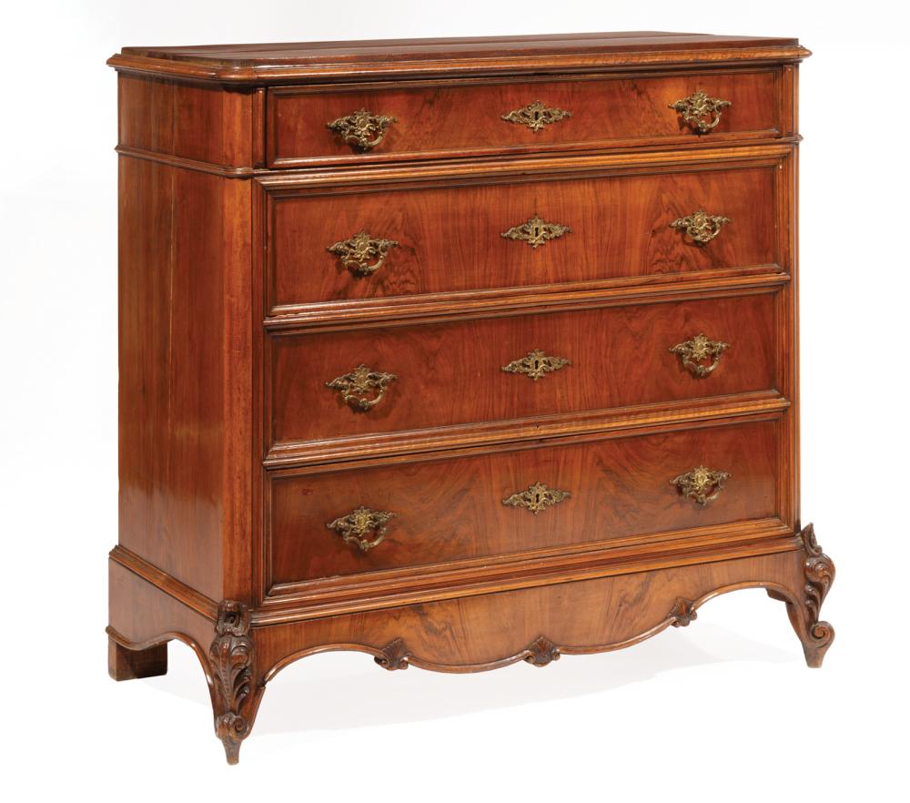 Appraisal: Napoleon III Carved Mahogany Chest of Drawers mid- th c