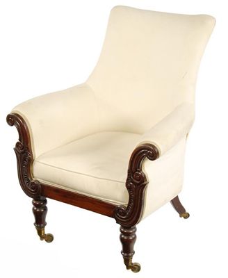 Appraisal: A William IV mahogany armchair by Gillows with a waisted