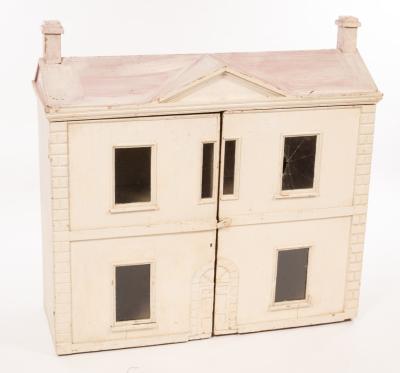 Appraisal: A Victorian doll's house the four rooms enclosed by a