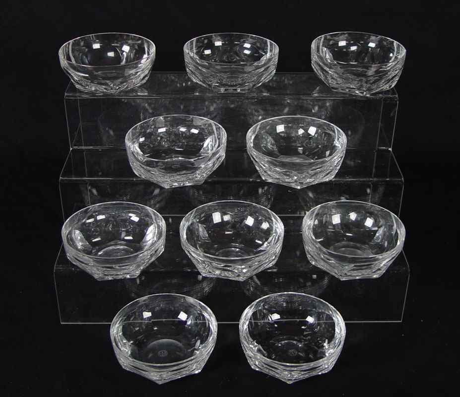 Appraisal: BACCARAT FRENCH CRYSTAL BOWLS IN THE POLIGNAC PATTERN CA ''