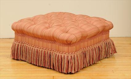 Appraisal: Contemporary Deep-Buttoned Upholstered Ottoman x x in