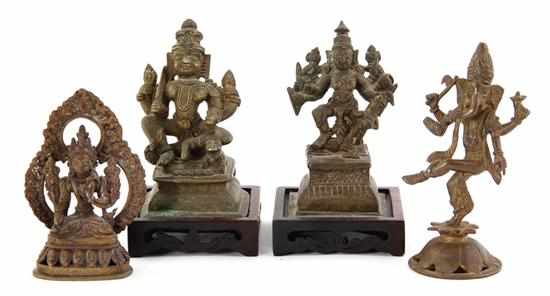 Appraisal: Southeast Asian Hindu and Buddhist bronze deities late Qing dynasty